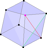 Quad face triangulation